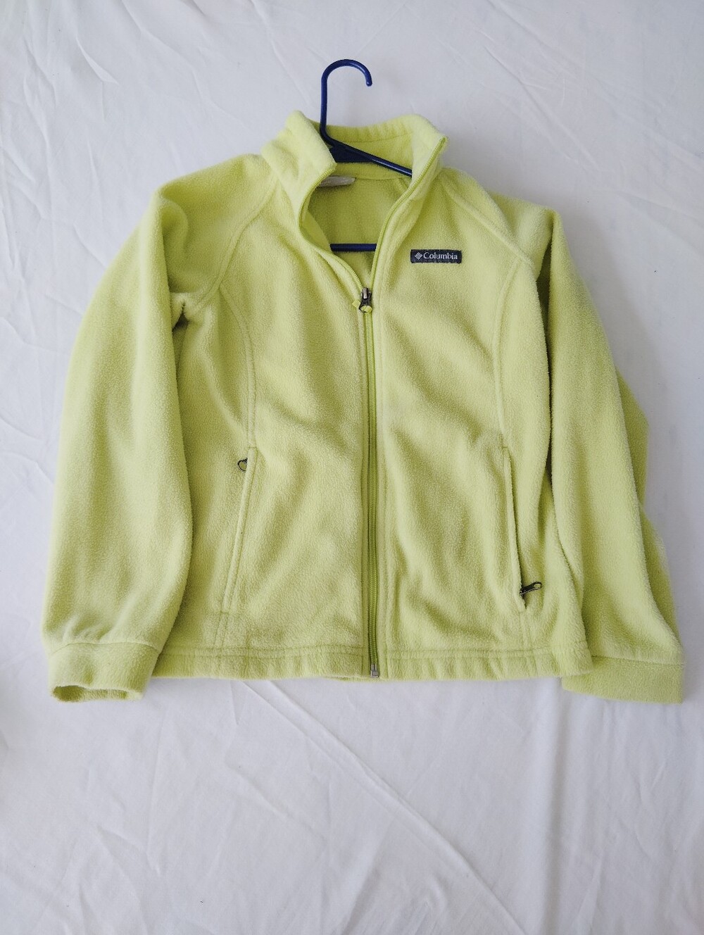 Columbia Kids Light Lime Green Fleece Jacket M
